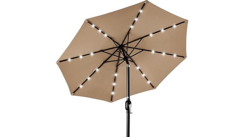 10ft solar led umbrella