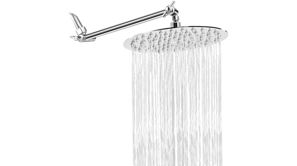 adjustable arm rain shower