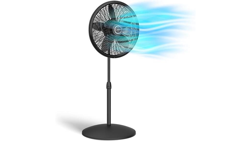 adjustable height black fan