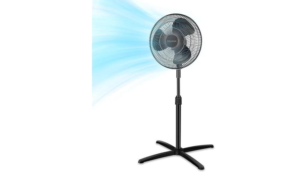 adjustable height pedestal fan