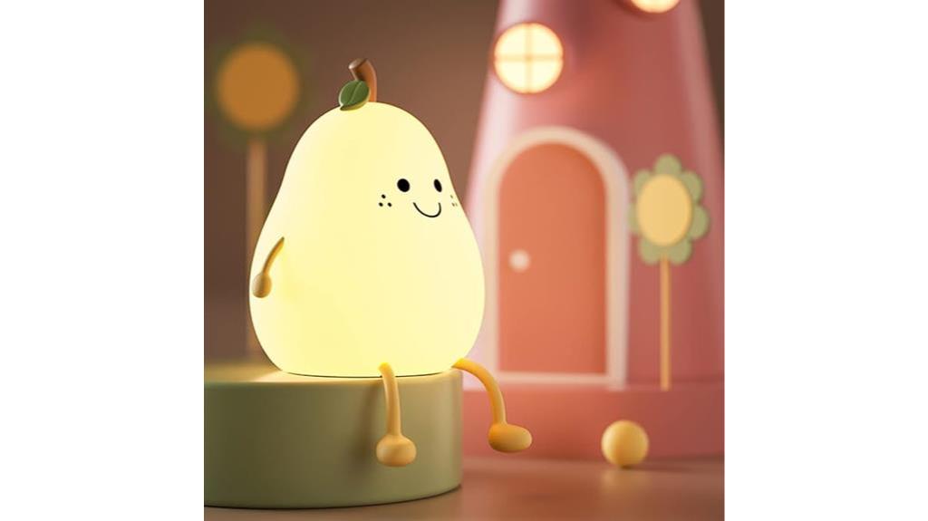adorable pear shaped silicone lamp