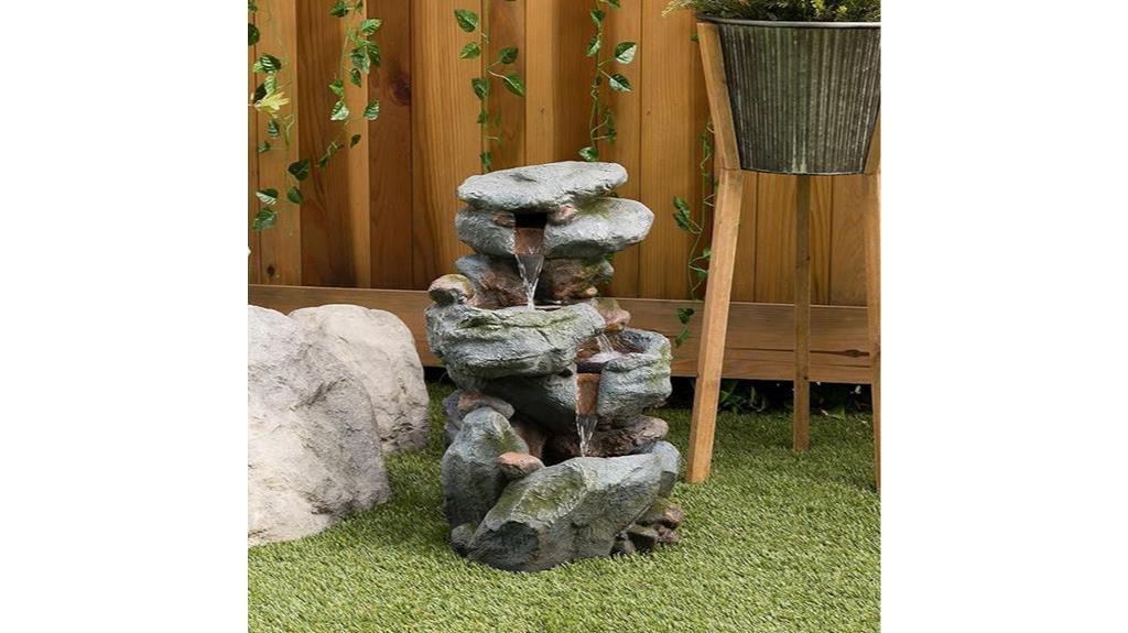 alpine rock waterfall fountain