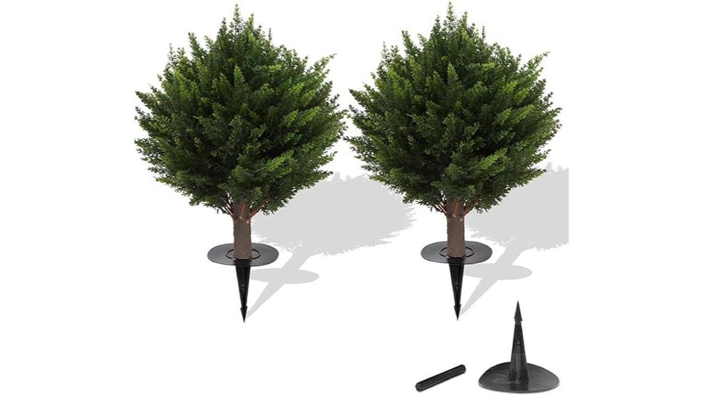 artificial cypress topiary pair