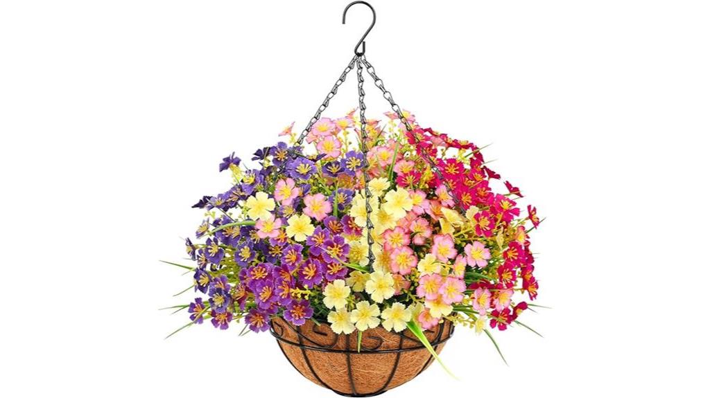 artificial hanging flower basket