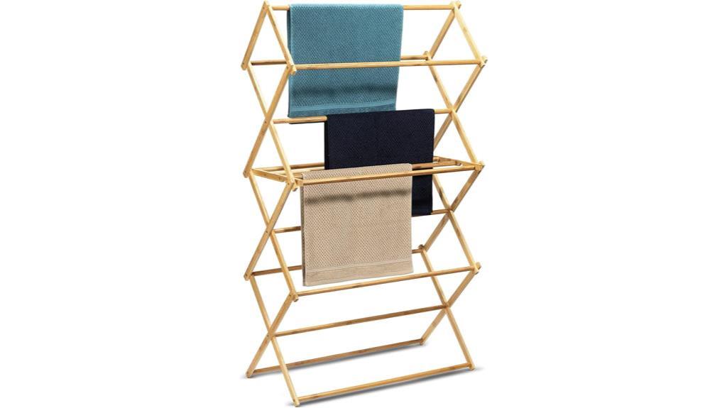 bamboo drying rack laundry