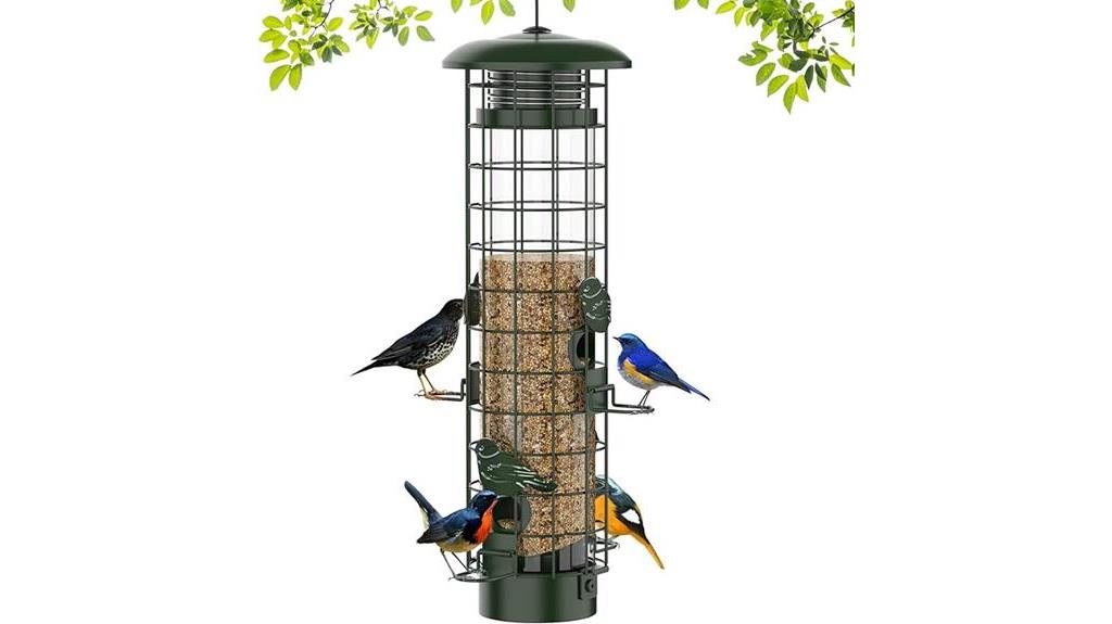 bird feeder with metal mesh