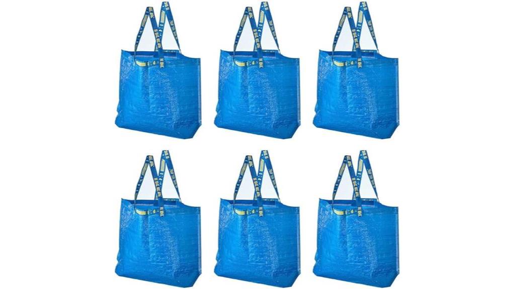 blue ikea shopping bags