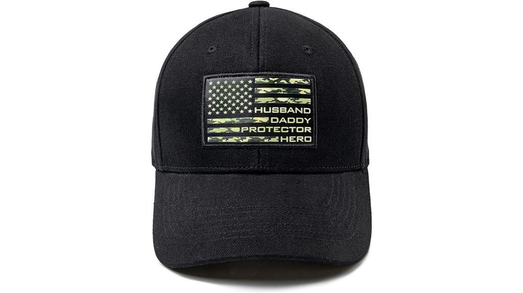 camouflage american flag hat
