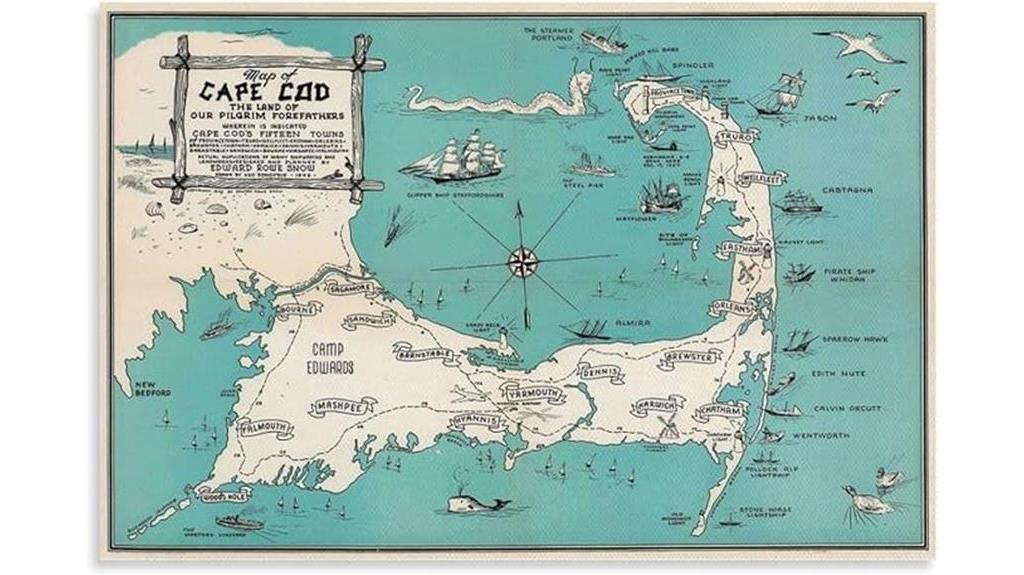 cape cod towns poster