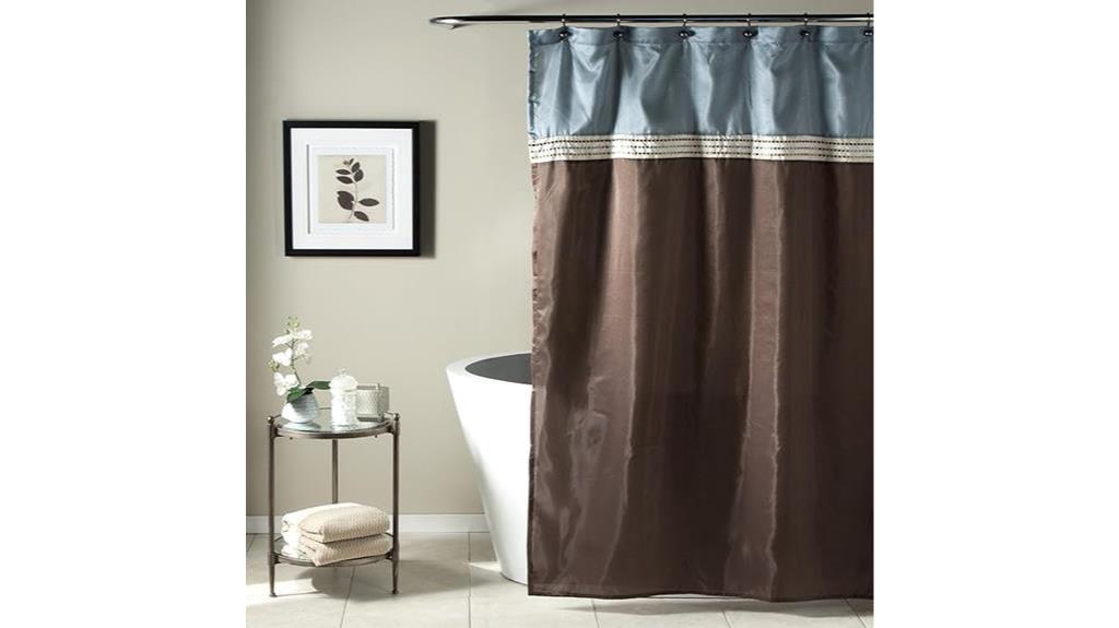 color block shower curtain