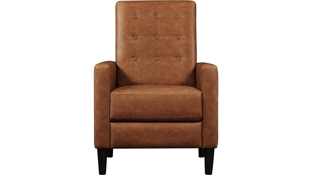 comfortable faux leather recliner