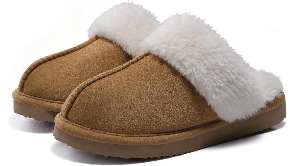 comfortable fuzzy slippers for women