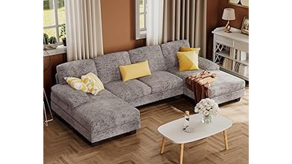 comfortable u shaped sectional couch