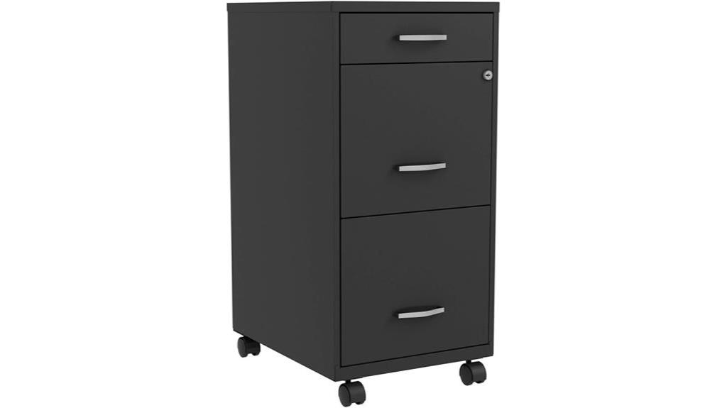 compact 3 drawer mobile cabinet