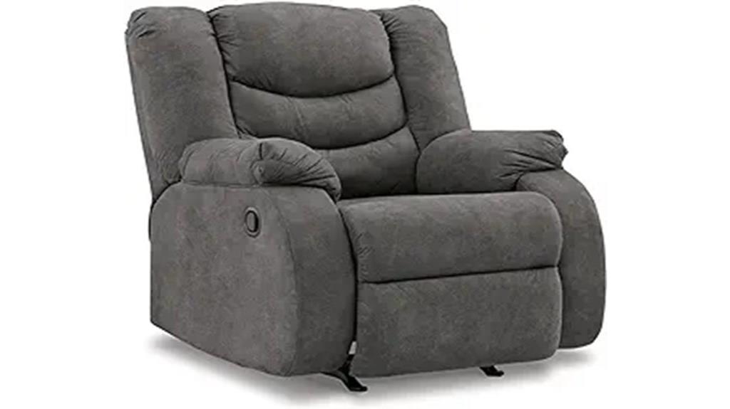 contemporary manual rocker recliner