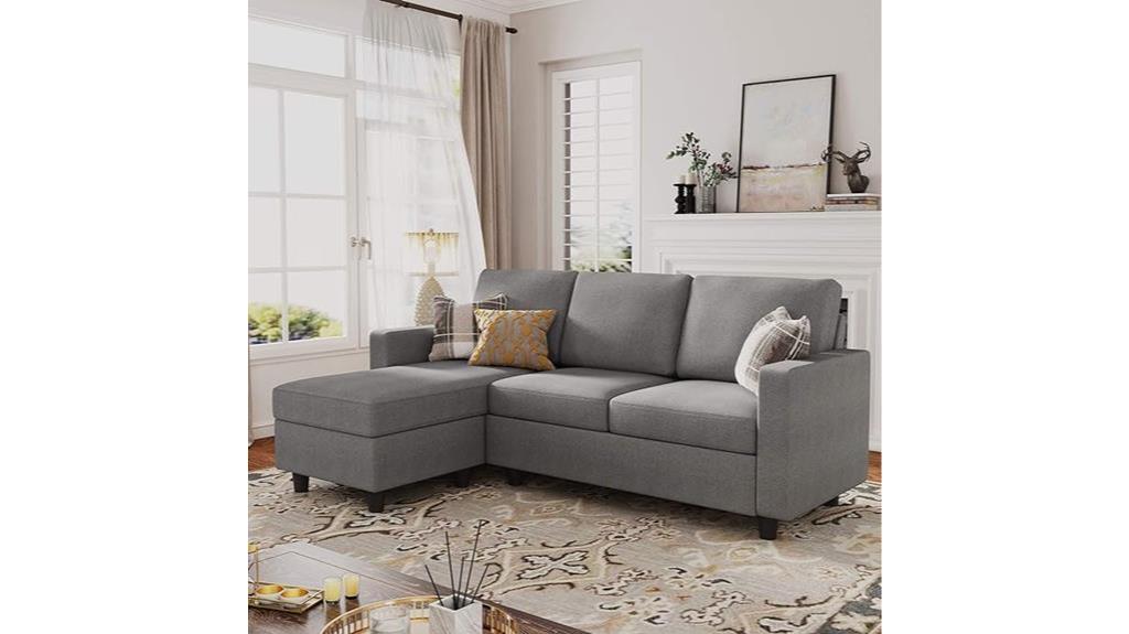 convertible sectional sofa grey