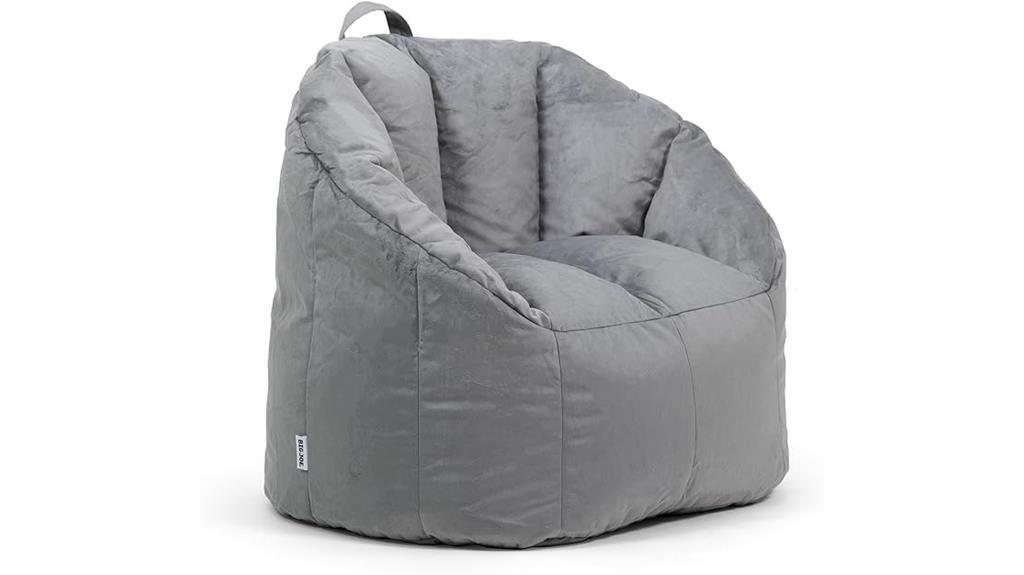 cozy gray plush seating