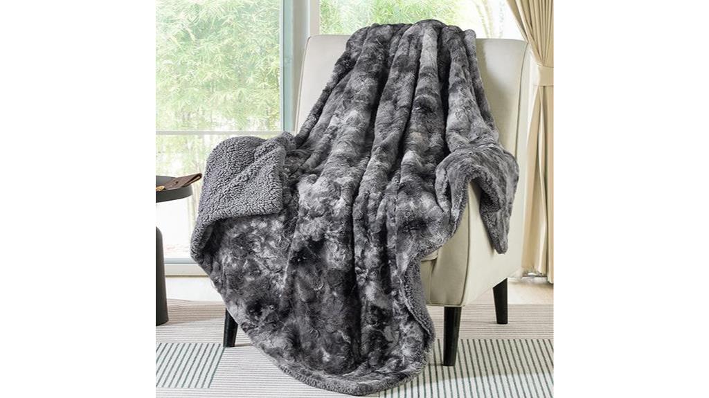 cozy grey couch blanket