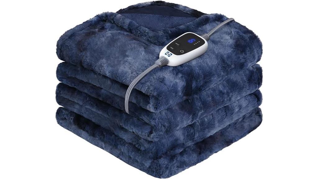 cozy navy blue throw