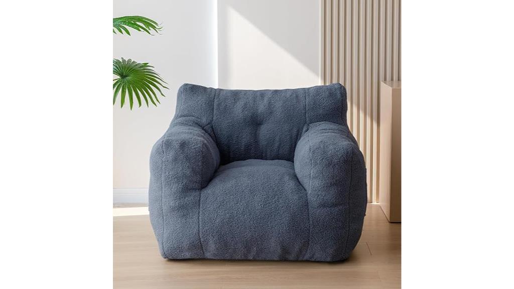 cozy sherpa bean chair