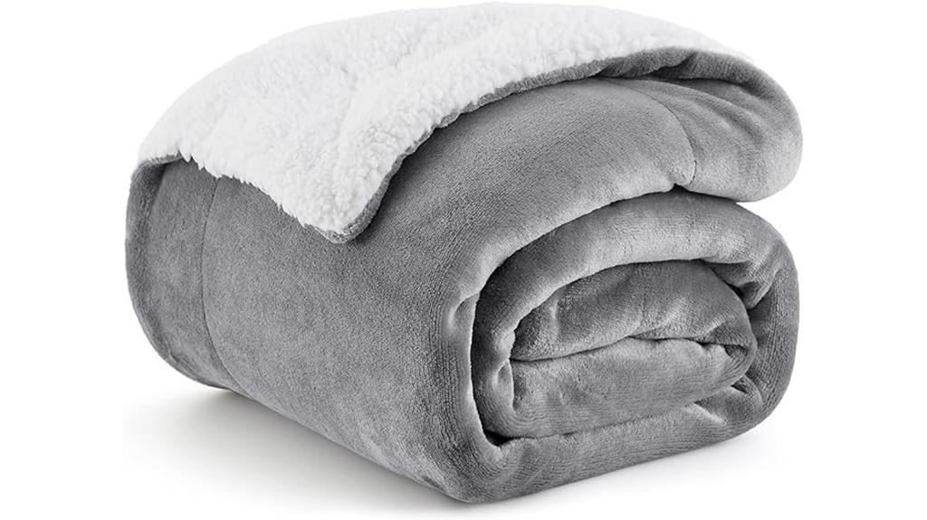 cozy sherpa fleece blanket