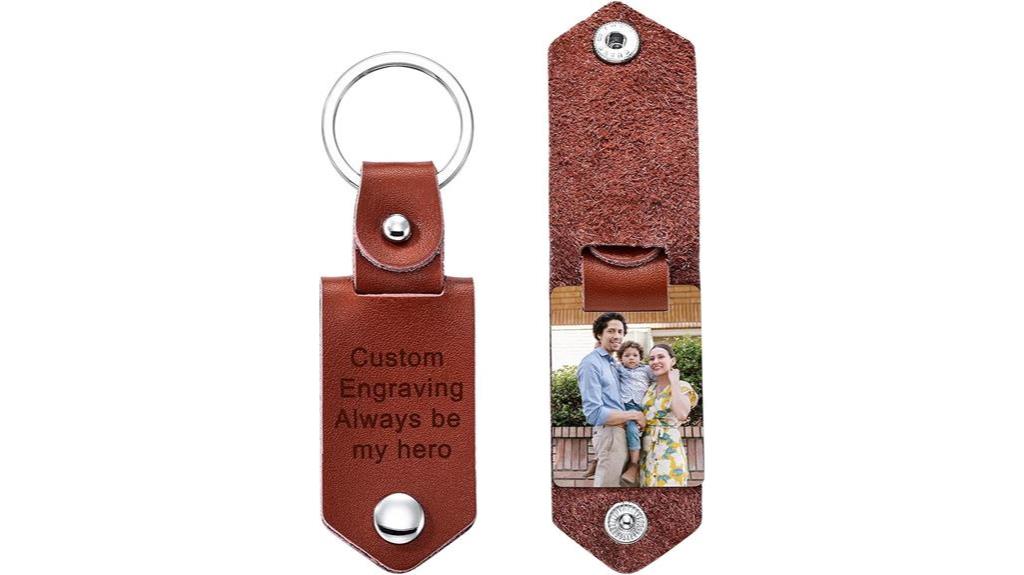 custom leather keychain gift