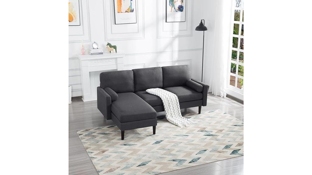 dark grey l shaped sofa