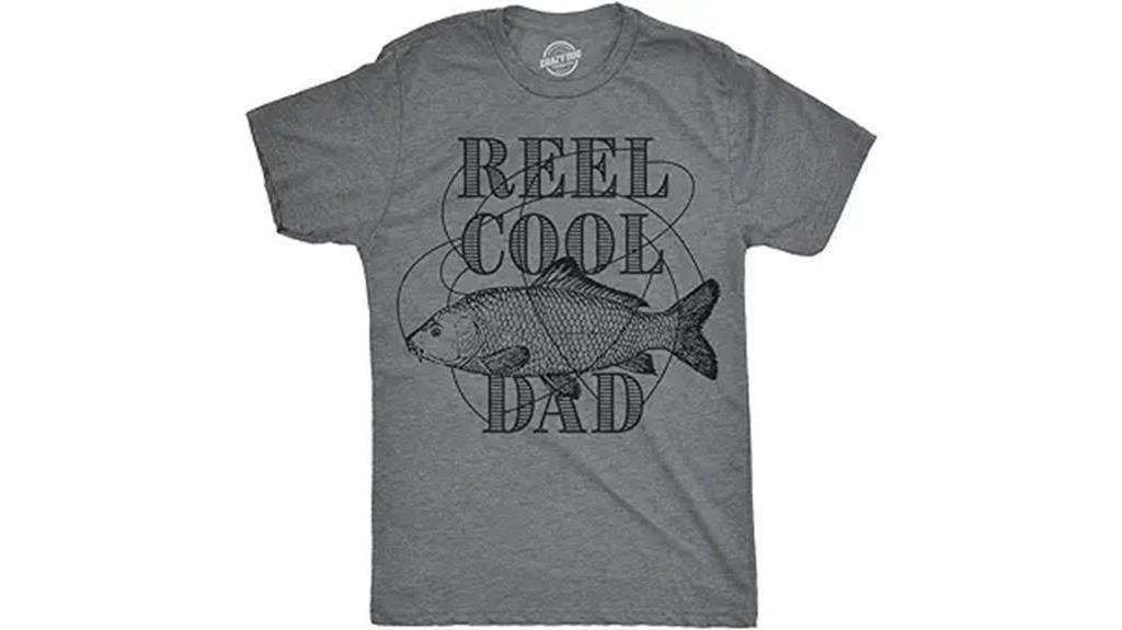 dog loving dad wears quirky fishing shirts