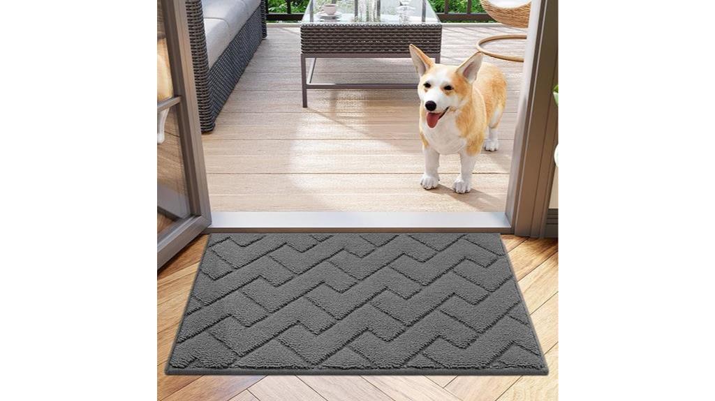 durable indoor doormat with rubber backing
