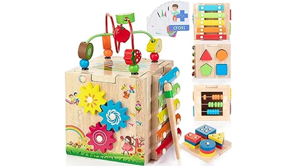 educational wooden cube toy