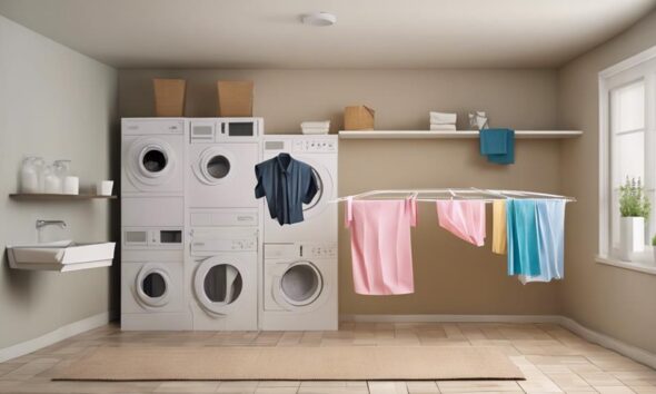 efficient laundry with racks