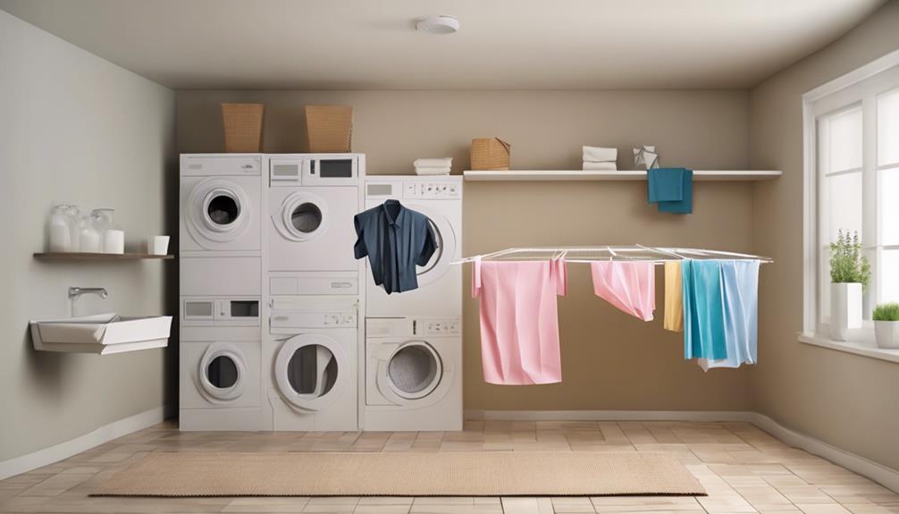 efficient laundry with racks