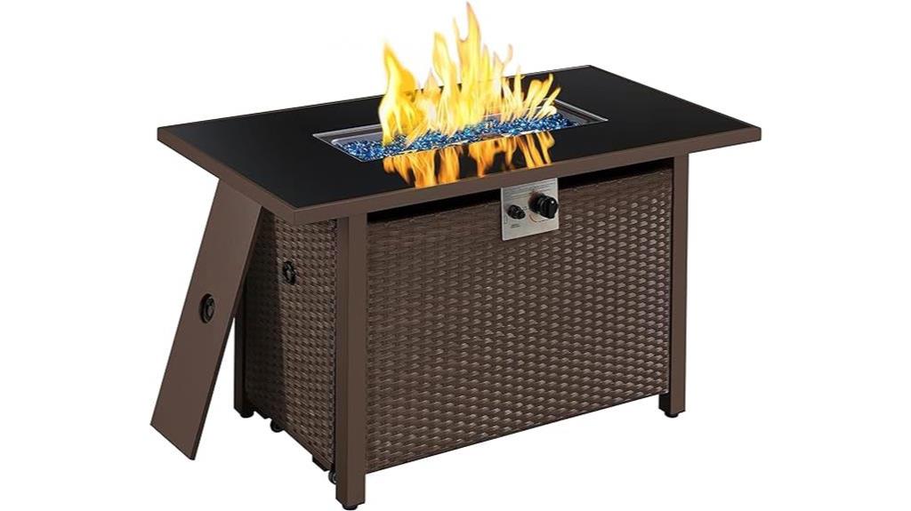 elegant fire pit table
