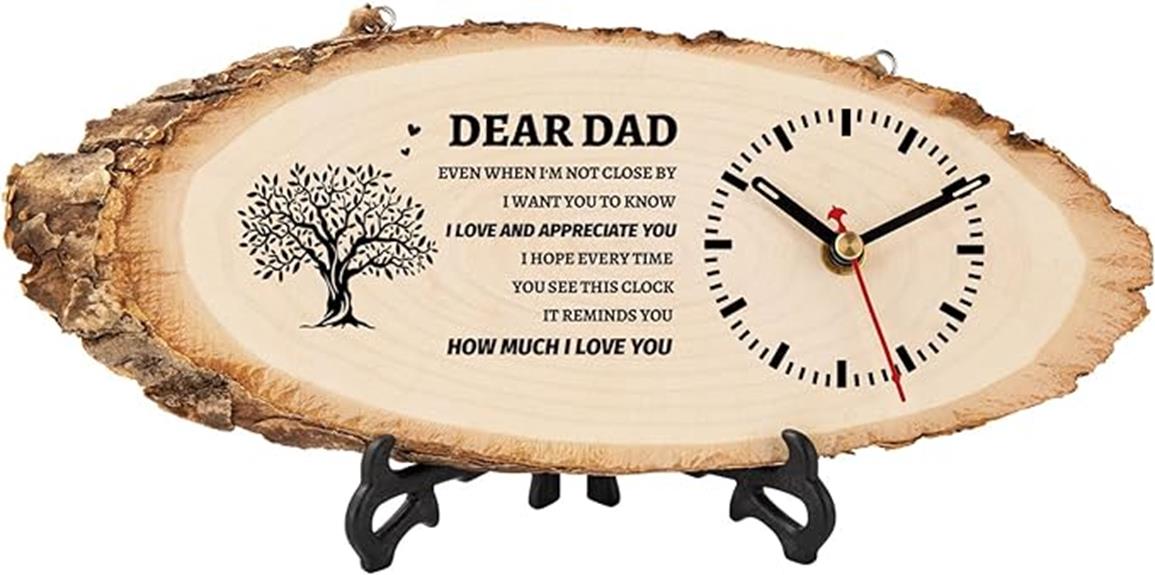 father s day wood clock