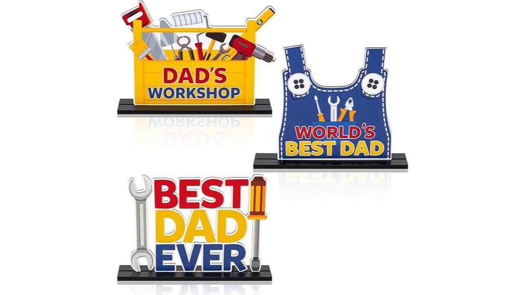 fathers day wooden centerpiece