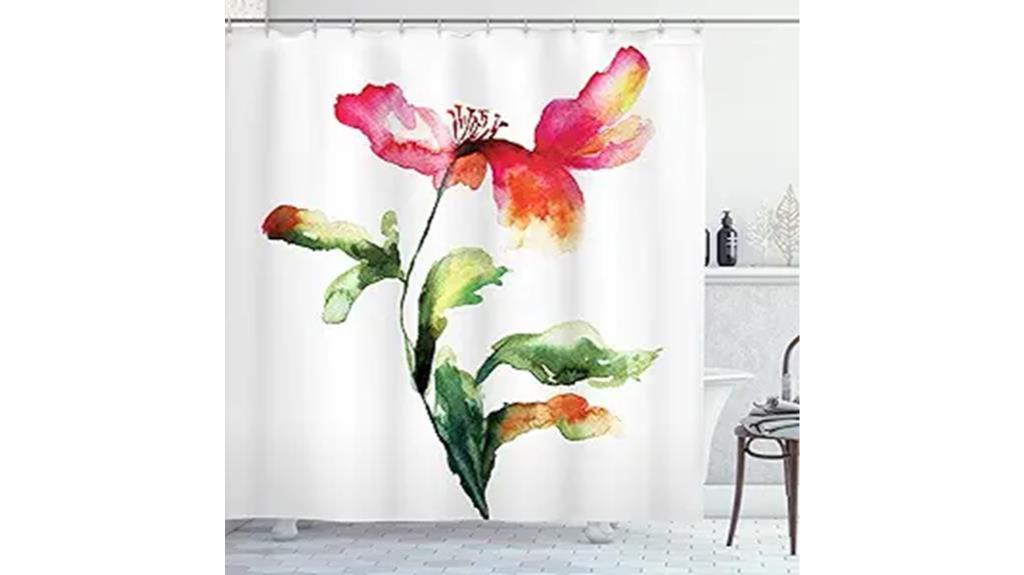 floral themed shower curtain design