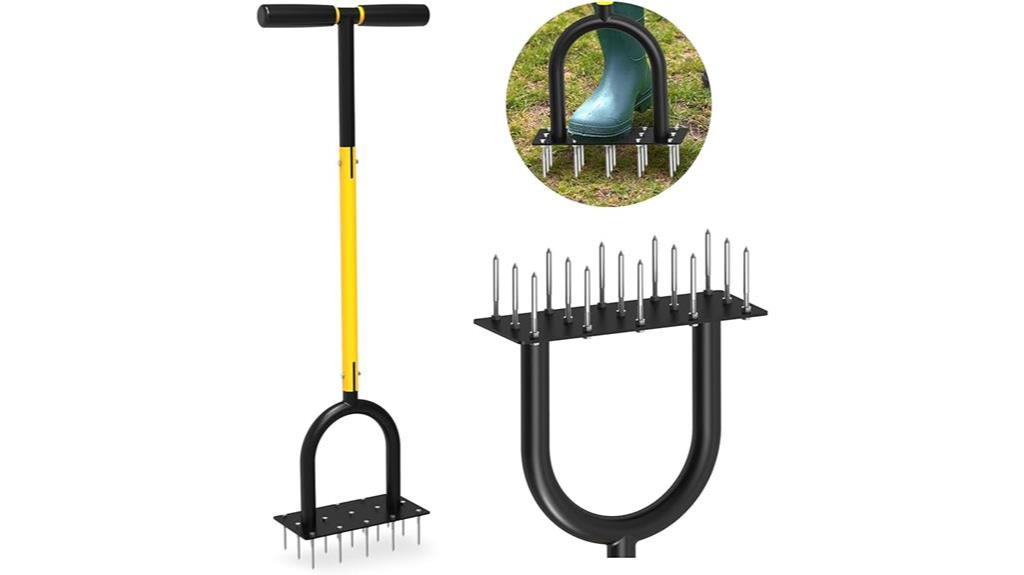 grass aerator with spare spikes