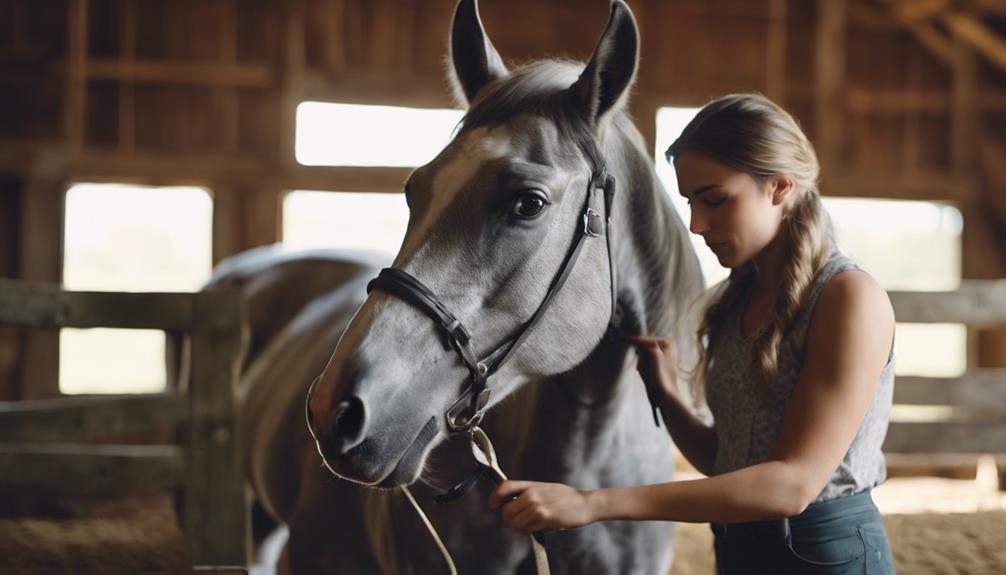 horseback riding and grooming