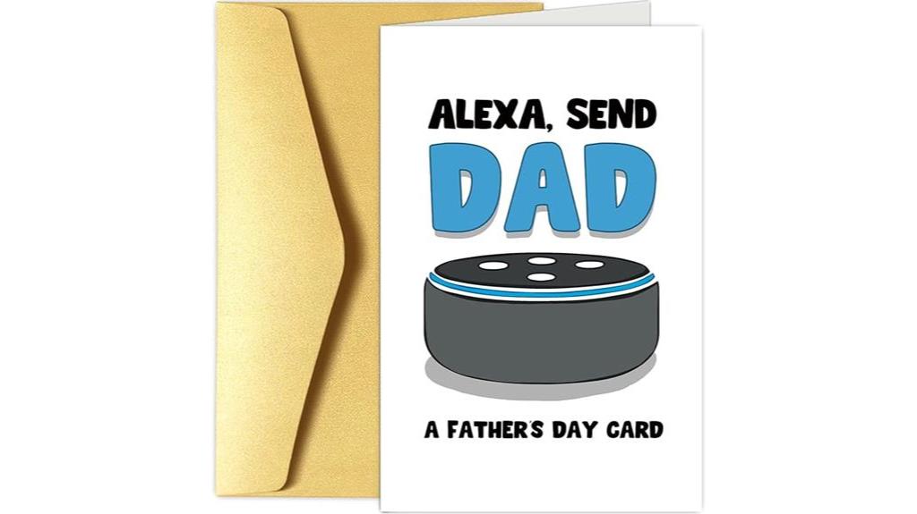 humorous tech themed dad card