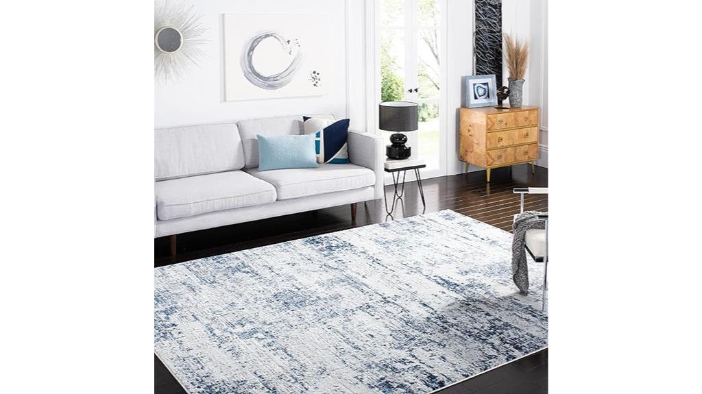 ivory and navy rug