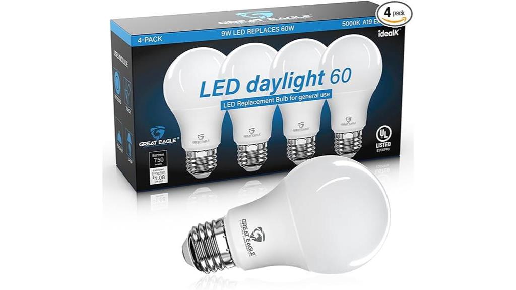 led daylight bulb 4 pack