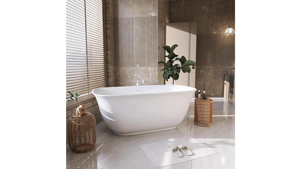 luxurious acrylic soaking tub