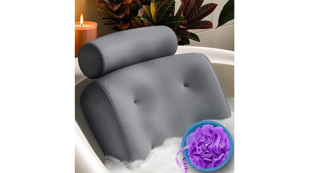 luxurious bath pillow comfort