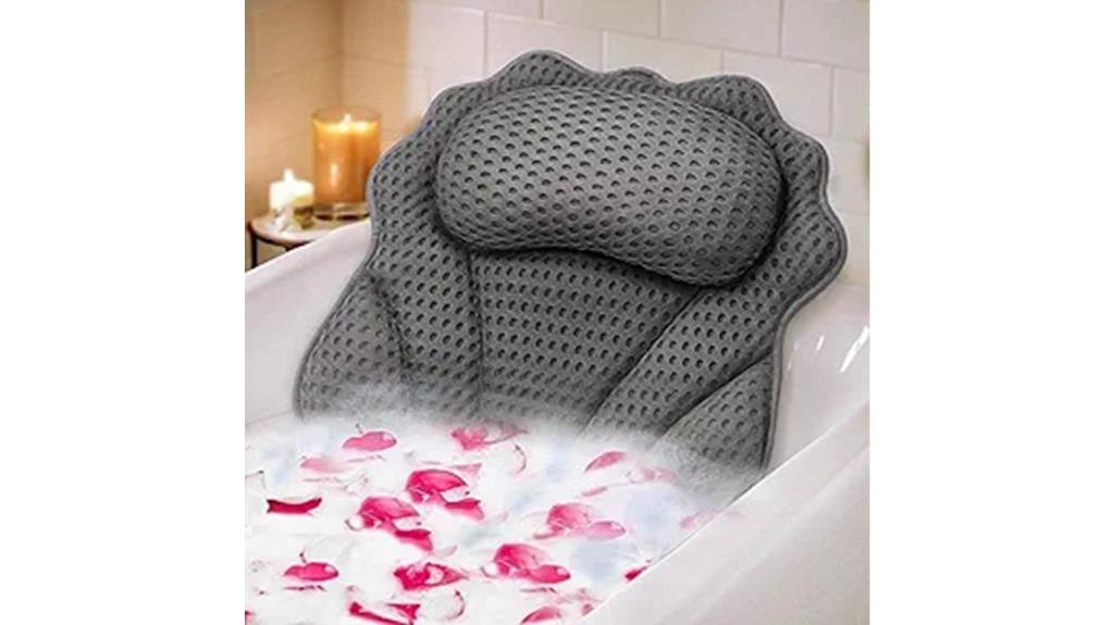 luxurious bathtub pillow support