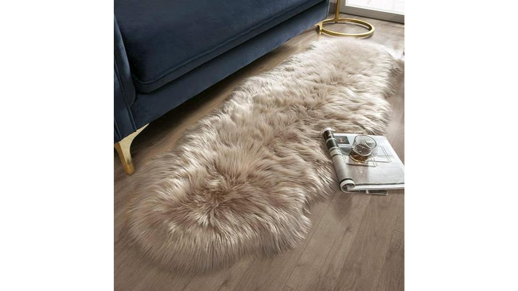 luxurious faux fur rug