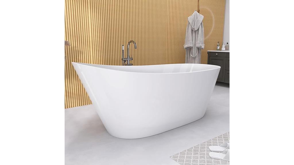 luxurious free standing acrylic tub