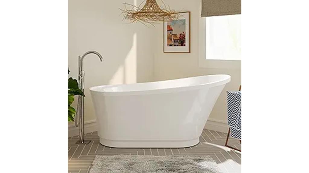 luxurious freestanding acrylic bathtub