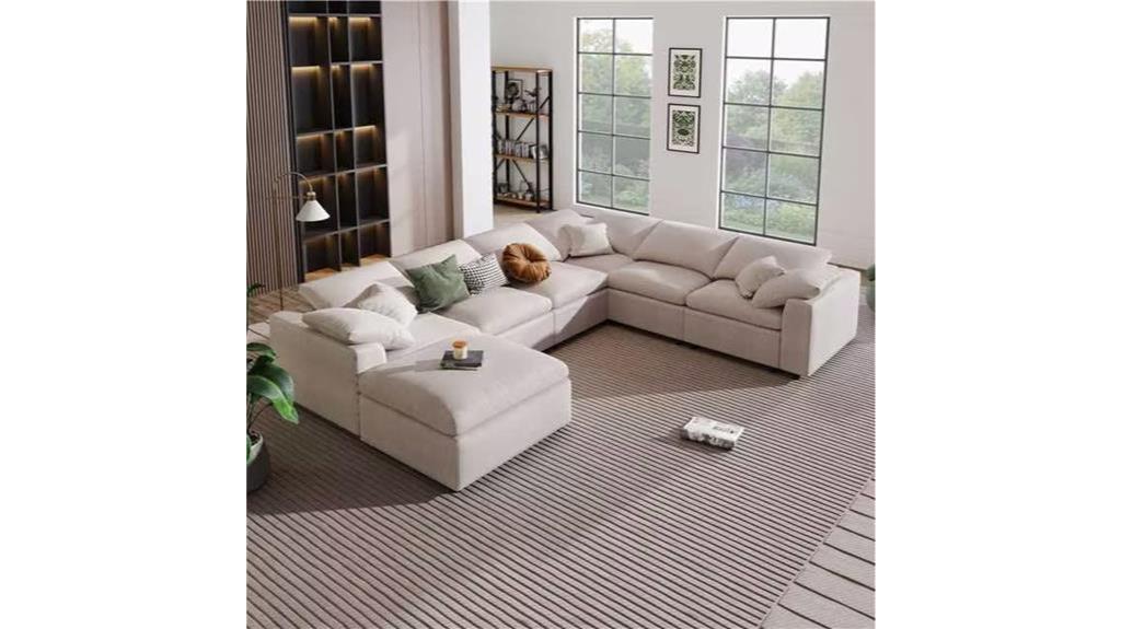luxurious oversized sofa set