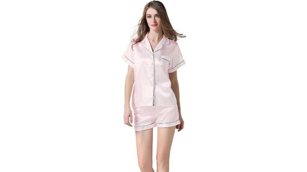 luxurious satin pajama set