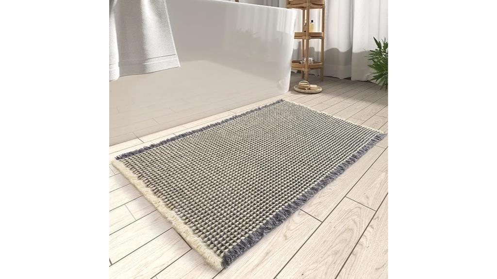 luxurious waffle bath mat